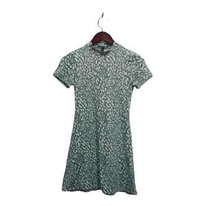 Short sleeve green & white dress by Forever 21. Size small